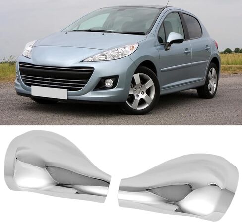 2PCS Protective Car Rear View Mirror Cover Replacement for 207 308 2006-2014, Side Mirror Cap, Wing Mirror Housing Shell in Saudi Arabia