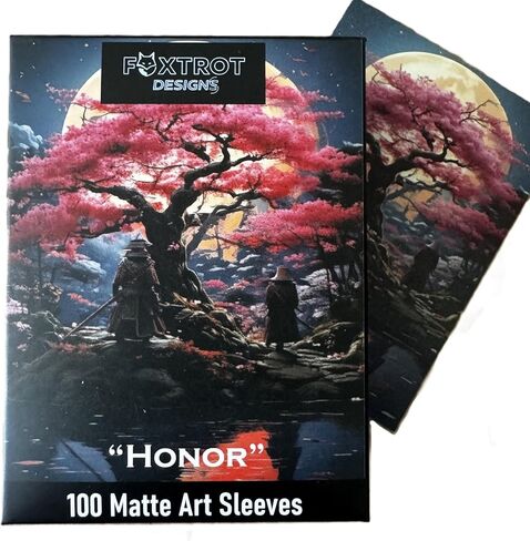 (الساموراي) الأكمام الفنية الممتازة من قبل Foxtrot Designs. غير لامع الظهر لخلط السلس. Cherry Blossom و Samurai Warrior. متوافق مع MTG وحماية TCGS الأخرى ، لمحامي Topload. in Kuwait