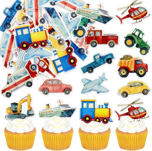 35pcs طائرة كب كيك أعلى الأقطار الساخنة البالون بالون طائرة هليكوبتر سفر ذي طابع حفلات الحفلات طفل دش الأطفال in Kuwait