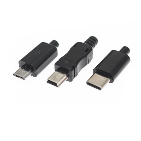 fengpeng 10pcs Mini USB Type C Male Head with Sheath Micro USB Jack Connector Plastic Shell Tail Sockect Plug Terminal DIY(Green,20 Piece) in Saudi Arabia