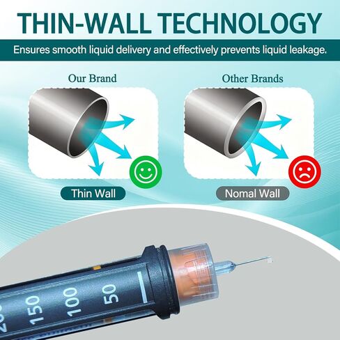 Pen Tips 32G x 4mm, Box of 110, Universal Fit with Most Pen Devices, Extra-Thin Wall Technology, Comfortable in Saudi Arabia