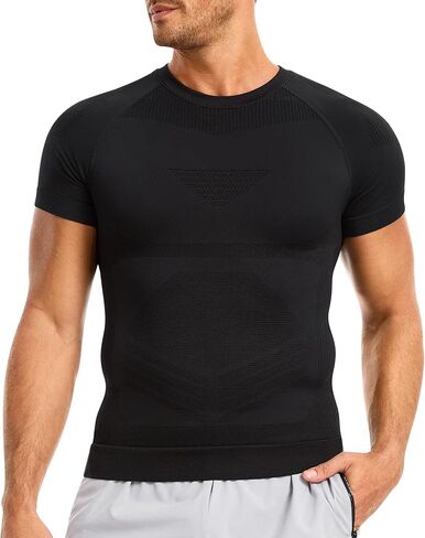 قمصان ضغط رجالية من Eleady بأكمام قصيرة - تي شيرت داخلي رياضي بطبقة أساسية للتمرين in Kuwait