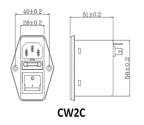 التيار المتناوب فيوز التبديل تصفية المقبس CW2C-06A-T CW2C-10A-T 3A6A10A (CW2C -06A -T 6A) in Kuwait