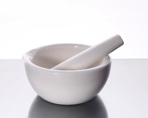 Ceramic Mortar with Grinding Rod Mortar mixing bowl Laboratory grinding Triturator(130mm) in Saudi Arabia