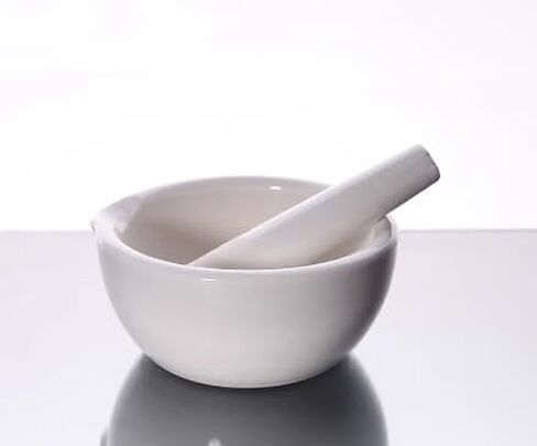 Ceramic Mortar with Grinding Rod Mortar Mixing Bowl Laboratory Grinding Machine Triturator(80mm) in Saudi Arabia