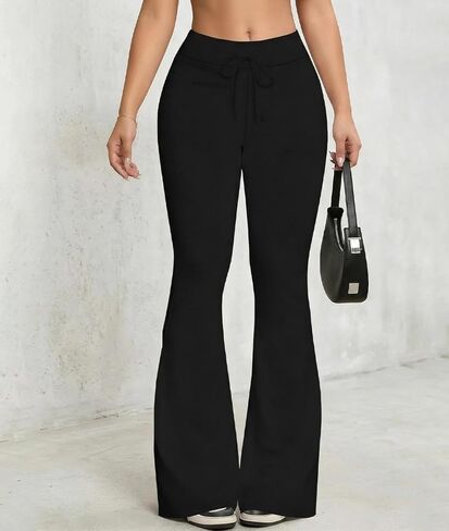 1 Pcs Womens Wide Leg Yoga Pants, Stretch High Waisted Casual Pajama Lounge Pants with Drawstring in Saudi Arabia