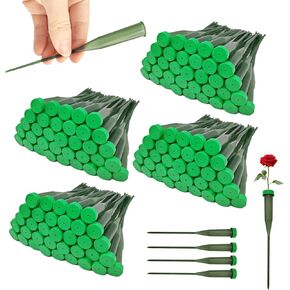 90 Pcs 6 Inch Floral Water Tubes Green Floral Tubes Plastic Flower Supplies for Fresh Flowers with Rubber Cap for Flower Stem Arrangements Florist Supplies in Kuwait
