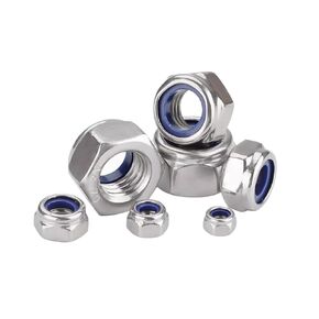 Fine Thread M5 M6 M7 M8 M10 M12 M14 M16 Pitch 0.5~1.5mm 304 Stainless Steel Nylon Insert Lock Nut Hexagon Self-Locking Locknut(5pcs M10x1) in Saudi Arabia