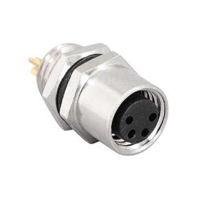 M8 3/4/5/6/8-Core Pin Male Female Sensor Connector Panel Front/Back Mount Screw Threaded A Type Flange Socket 1Pcs(M8-Male 4Pin) in Saudi Arabia