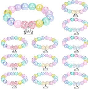 12 PCS Princess Party Bracelets Girls Princess Party Party Favors Story Story Homelets Bracelets For Birthday Goodie Bag Extensers Exfer in Kuwait