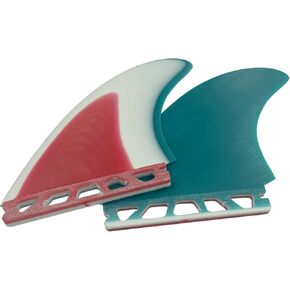 UPSURF Surfboard Fins Twin fins Set(2 Fins) Duoble tab/Double Tabs2/Single tab Fins-Solid Fiberglass MR Size duoble Tab2 fin Thruster in Kuwait