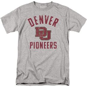 University of Denver Official Pioneers Logo Unisex Adult T Shirt in Saudi Arabia
