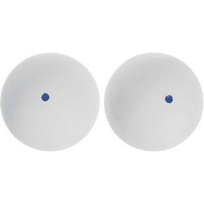 كرة تدريب الاسكواش المطاطية من INOOMP قطعتان باللون الأبيض مع نقطة زرقاء للمبتدئين في ممارسة التنسيق بين اليد والعين في الأماكن المغلقة معدات الاسكواش in Kuwait