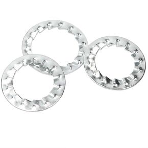 غسالات، غسالة مسطحة، غسالات قفل 50 قطعة من فولاذ المنغنيز، حشية غسالة مسننة داخلية من الفولاذ المنغنيز، M3 إلى M24 65mn، مانع للانزلاق متعدد الأسنان (M24) in Kuwait