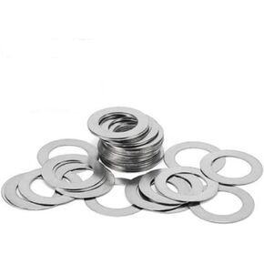غسالات، غسالة مسطحة، غسالات قفل 50 قطعة غسالات مسطحة من الفولاذ المقاوم للصدأ، سمك 0.5 مم، M6 M7 M8 حشية ضبط دقيقة (M6x10) in Kuwait