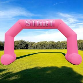 قوس قابل للنفخ بطول 20 قدمًا من OZIS مع منفاخ مدمج، ممر سداسي قابل للنفخ للرياضة المدرسية للإعلان عن السباق الخارجي المؤثر (أزرق) in Kuwait