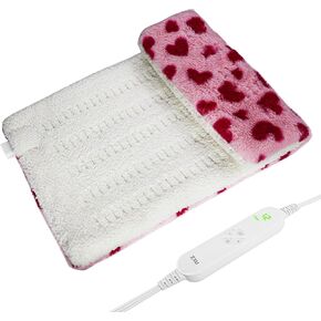 وسادة تدفئة ZXU Sherpa لتخفيف آلام الظهر والتشنجات، وسادة تدفئة لطيفة للغاية، 12 إعدادًا للحرارة، 8 إعدادات مؤقت، وسادة ساخنة ساخنة للوظيفة، نمط قلب وردي، 12 × 24 بوصة in Kuwait