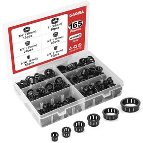 165 قطعة حلقة جلبة كابل سوداء، كابلات حماية جلبة سلكية 6 مقاس 5/16 بوصة، 3/8 بوصة، 1/2 بوصة، 5/8 بوصة، 3/4 بوصة، 1 بوصة in Kuwait