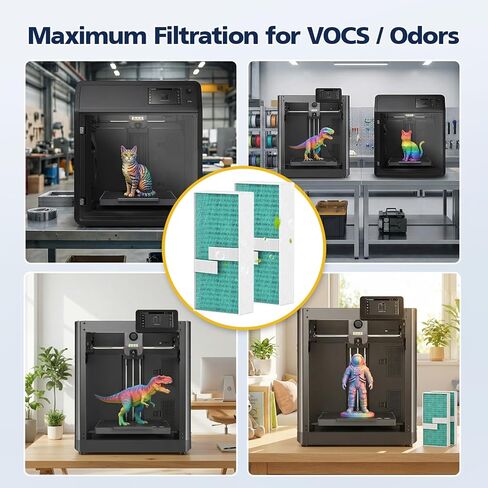 6 Pack Air Filter Compatible with Flashforge Adventurer 5M Pro and Adventurer 5M 3D Printer, HEPA + Activated Carbon Filter for Flashforge AD5M Series in Kuwait