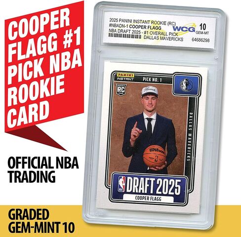 2025 NBA Panini Cooper Flagg #1 Draft Pick 1st Ever Official NBA Rookie Card RC - Graded GEM Mint 10 in Saudi Arabia