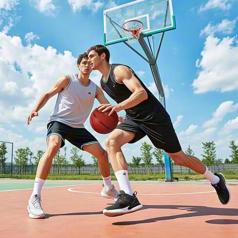 Aoneky Size 7 Rubber Basketball for Men & Teens - Official Game Size, Indoor/Outdoor Use with Air Pump for Courts, Driveways, Practice & Training in Saudi Arabia