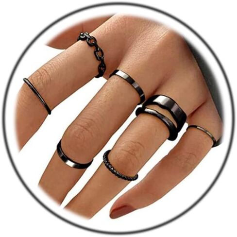 Simple Knuckle Rings Set for Women Girls,Vintage Stackable Joint Finger Midi Rings Dainty Cute Rings Pack Festival Jewelry Gift in Kuwait