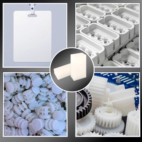 قطعتان من كتلة بلاستيكية HDPE مقاس 2 بوصة × 6 بوصة × 3 بوصة: ورقة صلبة مستطيلة من البولي إيثيلين للتصنيع، كتلة بيضاء عالية الكثافة للهندسة، مشاريع DIY لتحسين المنزل in Kuwait