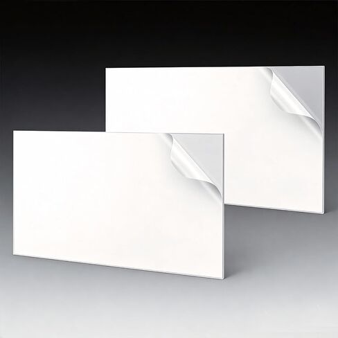 قطعتان من ألواح البلاستيك الشفاف من البولي كربونات، 24 بوصة × 48 بوصة × 0.236 بوصة (1/4 بوصة) ألواح مرنة مع فيلم، مقاومة للكسر، سهلة القطع للوحة النوافذ، الهوايات، المنزل، الأعمال اليدوية، الصناعية، الحرف اليدوية in Kuwait