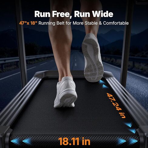 جهاز سير ميراتش مع انحدار تلقائي بنسبة 15/18%، جهاز سير عريض بحزام 55 بوصة/47 بوصة × 18 بوصة/19 بوصة، 0.5-8.7 ميل في الساعة/10 ميل في الساعة 3.5 حصان بدون فرش للمنزل، جهاز مشي قابل للطي بوزن 350 رطل مع شاشة وتطبيق ومعدل ضربات القلب in Kuwait