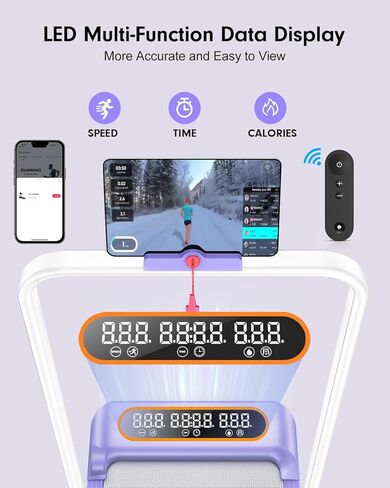 2025 ترقية وسادة المشي مع شريط مائل ومقبض بنسبة 8%، جهاز مشي محمول بقوة 3.5 حصان للمنزل الصغير، وسادة مشي مدمجة تحت المكتب بسعة 300 رطل، ممتص للصدمات، 0.6-6 ميل في الساعة، جهاز تحكم عن بعد، تطبيق ذكي in Kuwait