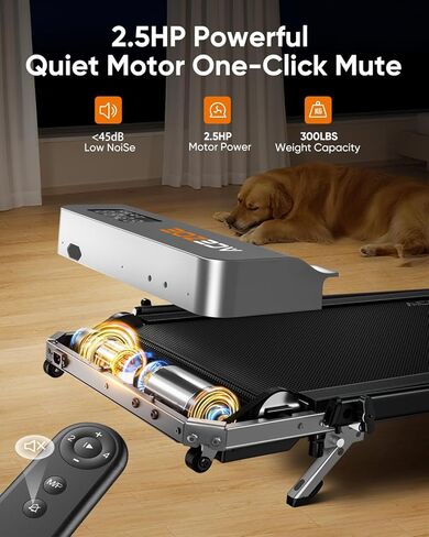 Acezoe Walking Pad with 3-Level 10% Incline, Foldable Treadmill for Home Small Office, Compact Portable Under Desk Treadmill with Handle,Dual LED Display, APP & Remote, 300 lbs Capacity in Saudi Arabia