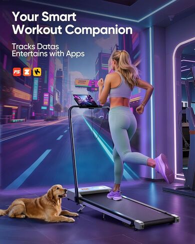 Acezoe Walking Pad with 3-Level 10% Incline, Foldable Treadmill for Home Small Office, Compact Portable Under Desk Treadmill with Handle,Dual LED Display, APP & Remote, 300 lbs Capacity in Saudi Arabia