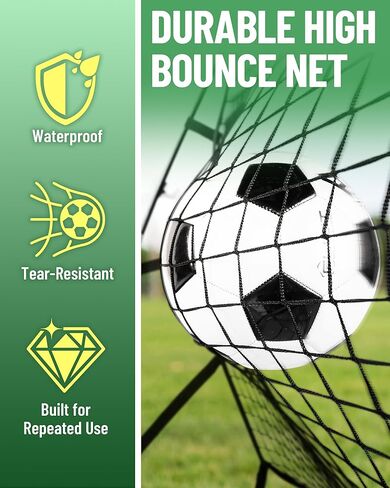 SPOYNAL 2-in-1 Soccer Rebounder with Adjustable Dual-Sided Rebound Board, Soccer Rebounder Net for Passing, Volleys & Ground Drills, Soccer Training Rebound Net for Solo & Team Practice in Saudi Arabia