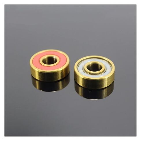 16PCS 608-TIG Skateboard Bearings 8x22x7mm ABEC-9 608 V RS Surface Gold Titanium Plating Nylon Cage 608 Ball Bearing in Saudi Arabia