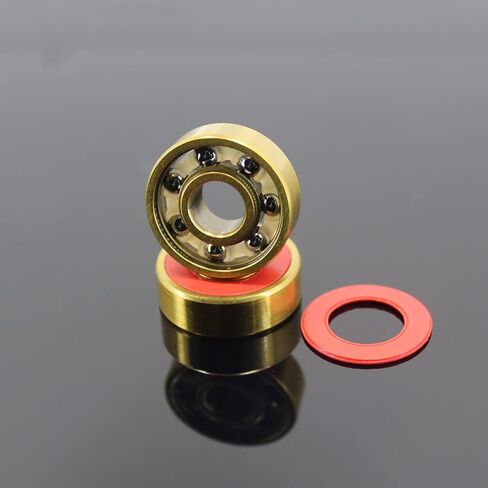 16PCS 608-TIG Skateboard Bearings 8x22x7mm ABEC-9 608 V RS Surface Gold Titanium Plating Nylon Cage 608 Ball Bearing in Saudi Arabia