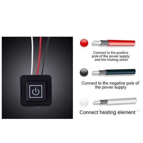 3.7-12 فولت متحكم في درجة الحرارة زر ريوستات للتدفئة الكهربائية سترة السراويل قفازات in Kuwait