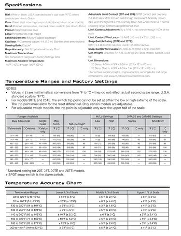 Murphy by Enovation Controls 20T-300-4-1/2 Temperature Swichgage (10702067) in Saudi Arabia