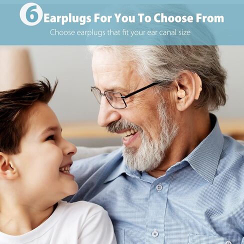 أدوات مساعدة للسمع، أدوات مساعدة للسمع لكبار السن مع وظيفة تقليل الضوضاء والتحكم في مستوى الصوت، أدوات مساعدة للسمع قابلة لإعادة الشحن، تنطبق على أجهزة السمع لكبار السن والبالغين، أسود in Kuwait