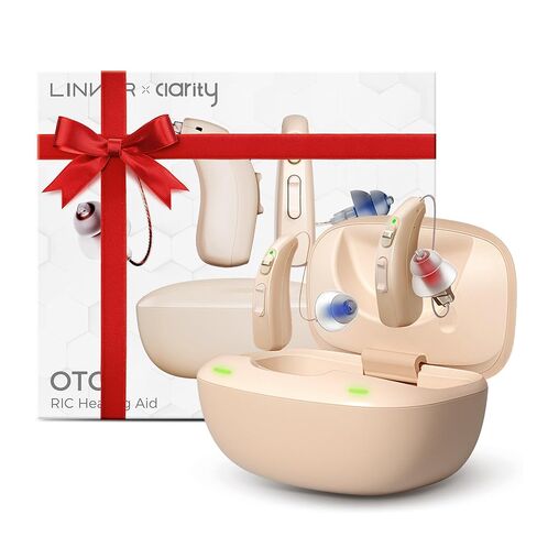 LINNER-Clarity Hearing Aids for Seniors, Rechargeable Hearing Amplifier with Noise Cancelling, OTC Hearing Aids Designed for Adults with Mild to Moderate Hearing Loss in Saudi Arabia