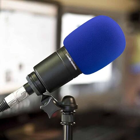LEFXMOPHY AT2020 Pop Filter, Windscreen for Audio-Technica AT-2020 AT-2035 AT-2040 AT-2050 ATR2500 ATR2500X AT-4040 Microphones Foam Mic Cover Wind Screen Blue in Saudi Arabia