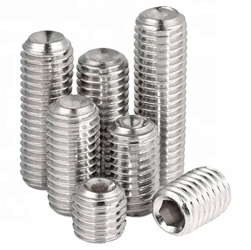 MonsterBolts - M8 x 10mm Cup Point Set Screws, DIN 916, Stainless Steel, 50 Pack in Saudi Arabia