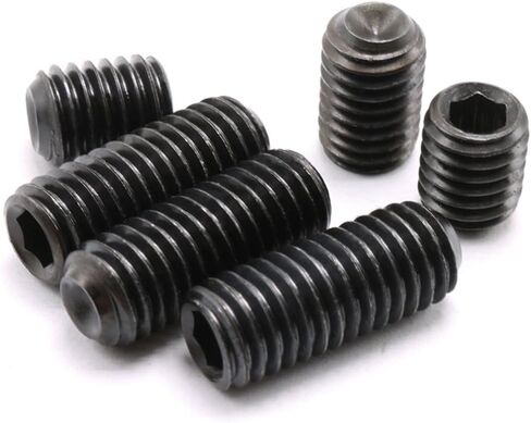 6#-32 مجموعة مقابس سداسية كوب بوينت جروب 12.9 درجة براغي سوداء حزمة من 100 قطعة (#6-32 × 1/4 بوصة) in Kuwait