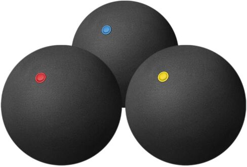 Kisangel 3Pcs Single Dot Training Balls Rubber Racquetballs High Bounce Practice Balls for Indoor Outdoor Squash Training in Saudi Arabia