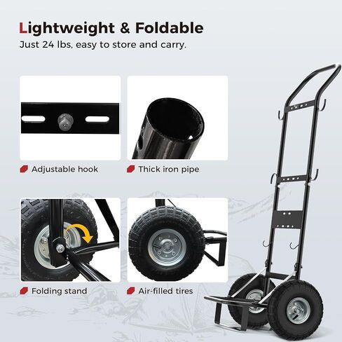 CAMPLUX Dolly Hand Cart for Portable Tankless Water Heaters, Mobile Hot Water Washing Station for Pet Grooming, Horse Stables in Kuwait