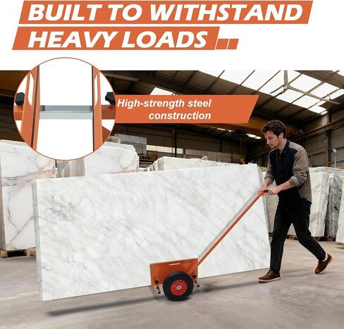 10" Panel Dolly Extended Leverage Handle Heavy Duty Drywall Cart with Solid Rubber Wheels – 1100LB Capacity Panel Cart for Sheetrock, Plywood & Doors in Saudi Arabia