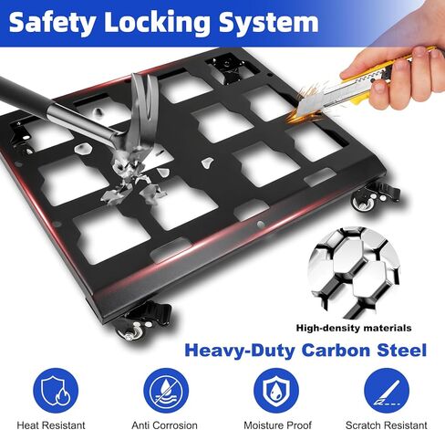 صندوق أدوات لازورا المتين دوللي متوافق مع صندوق أدوات ميلووكي باكوت، عربات ميلووكي باكوتا مع عجلات قفل، لا يتطلب الحفر، ميلووكي دوللي مع مسامير in Kuwait