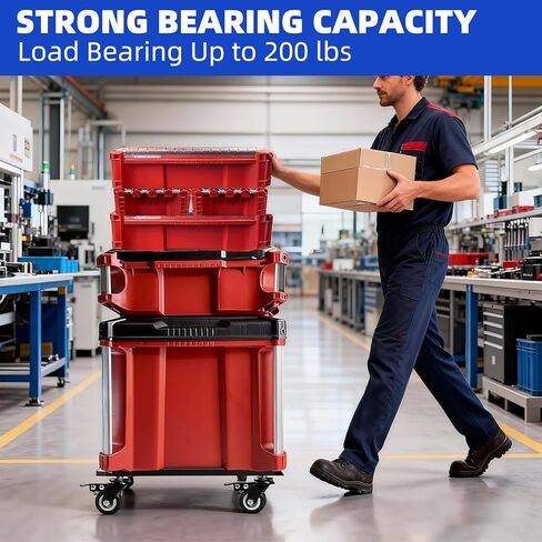 صندوق أدوات لازورا المتين دوللي متوافق مع صندوق أدوات ميلووكي باكوت، عربات ميلووكي باكوتا مع عجلات قفل، لا يتطلب الحفر، ميلووكي دوللي مع مسامير in Kuwait