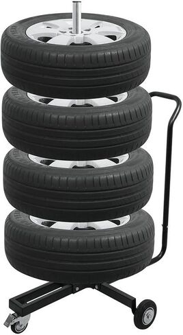 GarageMate Heininger Heavy Duty Tire Storage Dolly, Fits 13-18 Inch Rims, Up to 10.5 Inch Wide, 220 Pound Capacity, Protects Tires, Easy Maneuvering, Quick Assembly, Garage Organizer in Saudi Arabia