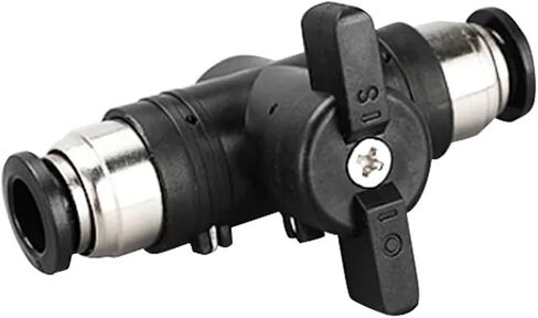 Pnuematic Pipe Hose Connector BUC 4mm 6mm 8mm 10mm 12mm Intervention Vavle Manual Switch Hand Valves 1Pcs(BUC-4) in Saudi Arabia