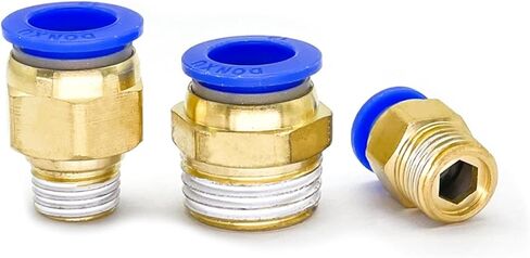 PC Hose Connection Air Fitting 4-12Mm Thread 1/4" 1/2" 1/8 "3/8" Nipple Brass Quick Coupling Pneumatic Fittings 10Pcs(PC8-02) in Saudi Arabia